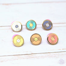 Load image into Gallery viewer, Vinyl Record Mini Enamel Pin
