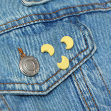 Load image into Gallery viewer, Yellow Moons - Set of 3 Tiny Dyed Enamel Pin
