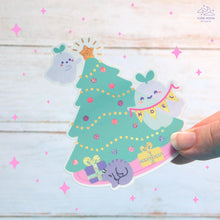 Load image into Gallery viewer, Christmas Ghosties Glittery Sticker

