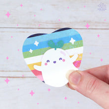 Charger l'image dans la visionneuse de la galerie, Queer Pride Ghostie Holographic Laminated Heart Sticker
