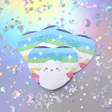Charger l'image dans la visionneuse de la galerie, Queer Pride Ghostie Holographic Laminated Heart Sticker
