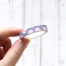 Load image into Gallery viewer, Happy Ghosties purple Thin Washi Tape
