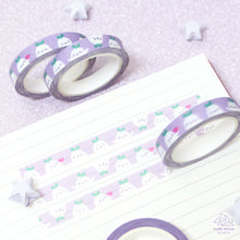 Load image into Gallery viewer, Happy Ghosties purple Thin Washi Tape
