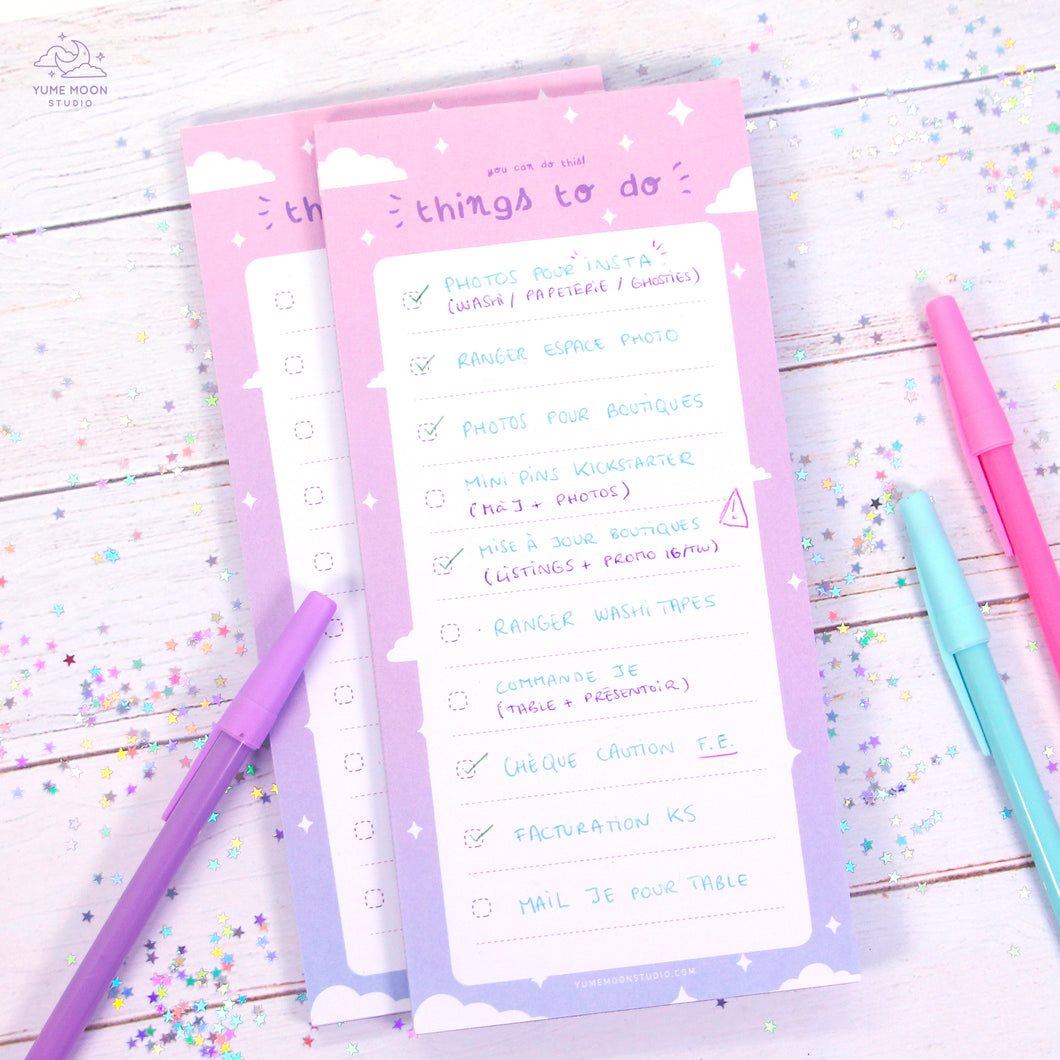 'Things to do' notepad