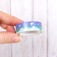 Load image into Gallery viewer, Dark Dream Washi Tape - Silver Holographic Foil

