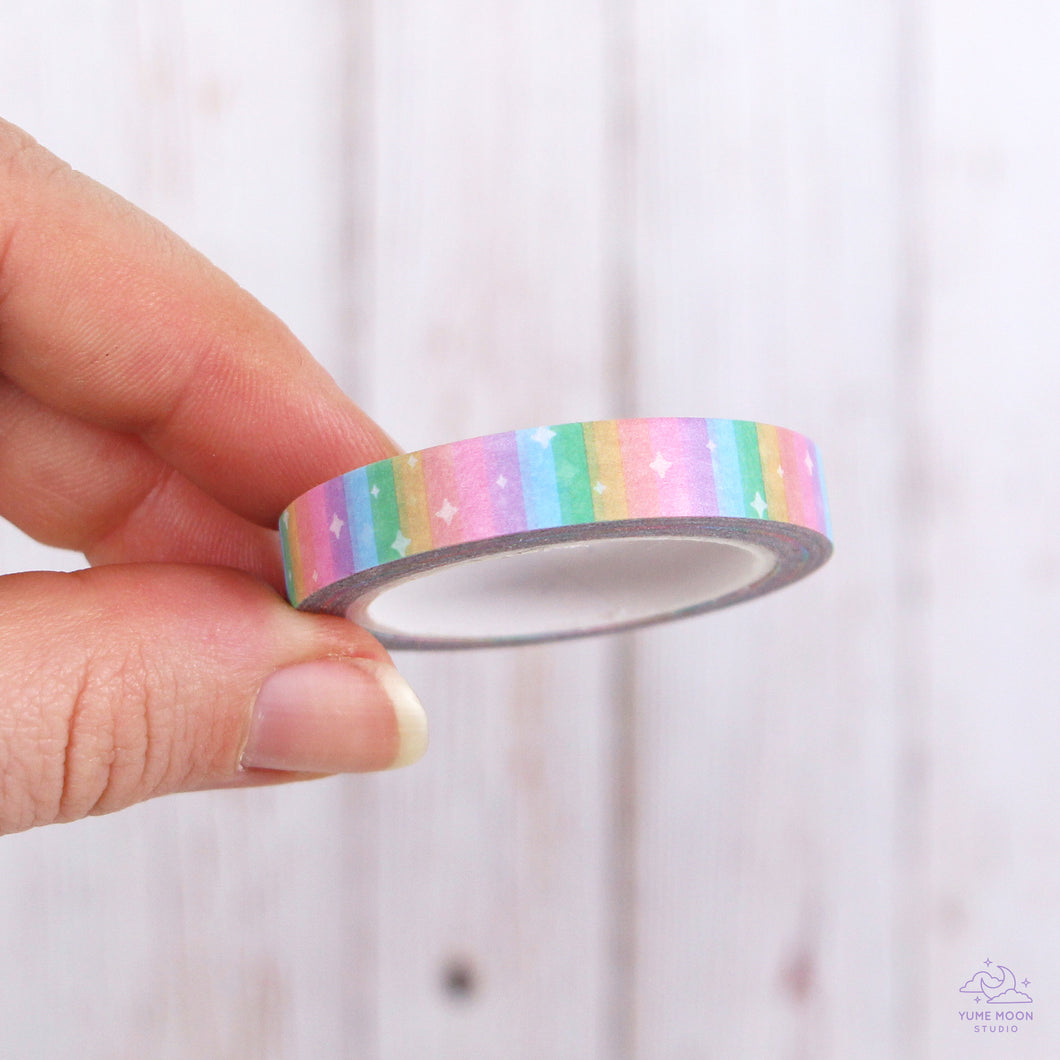 Rainbow Stripes Thin Washi Tape