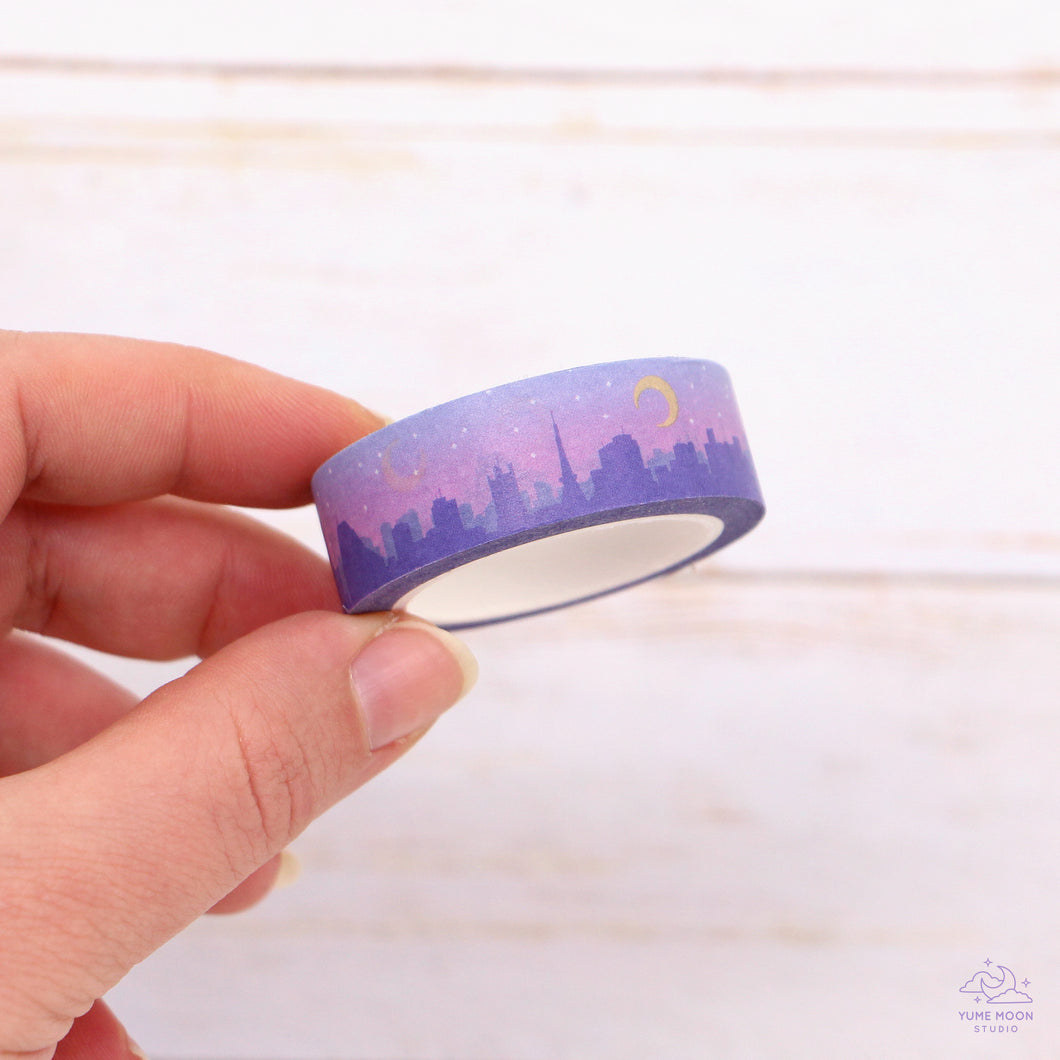 Purple City Skyline Washi Tape