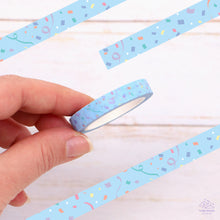 Load image into Gallery viewer, Blue Confetti Thin Washi Tape
