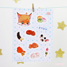 Load image into Gallery viewer, Kyou loves Food Sticker Sheet
