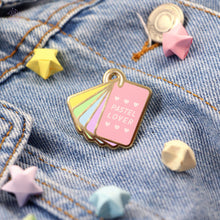 Load image into Gallery viewer, Pastel Rainbow Swatch Book Enamel Pin
