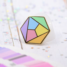 Charger l&#39;image dans la visionneuse de la galerie, Pastel Rainbow Hexagon Enamel Pin

