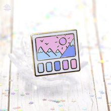 Load image into Gallery viewer, Glacier Scenery Swatches Enamel Pin
