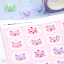 Load image into Gallery viewer, Cat Emotions Sticker Sheet

