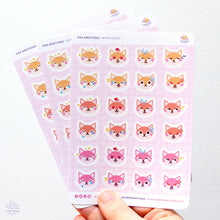 Load image into Gallery viewer, Fox Emotions Sticker Sheet
