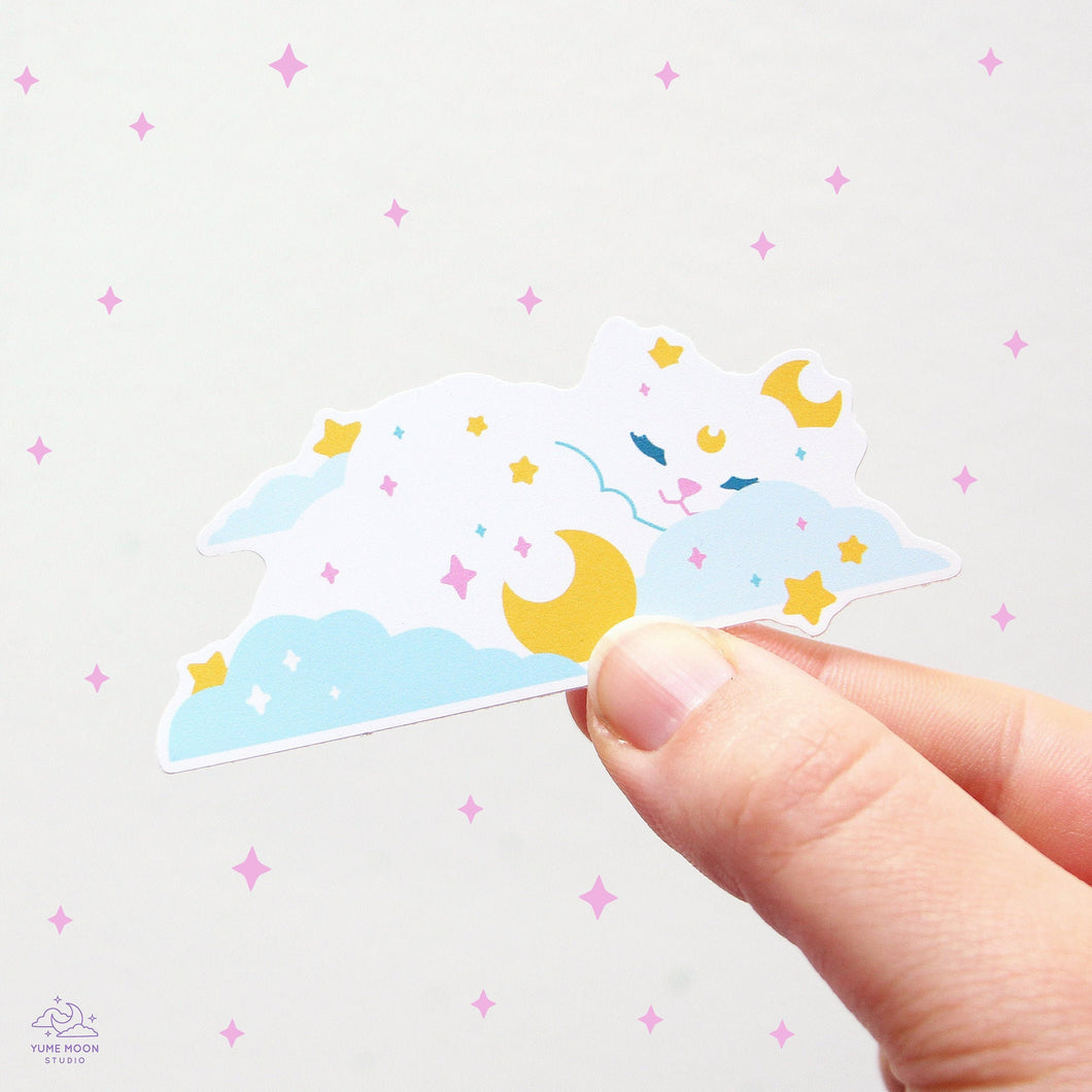 Cloud Kitty Pastel Matte Sticker