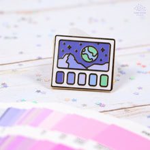 Load image into Gallery viewer, Outerspace Scenery Swatches Enamel Pin
